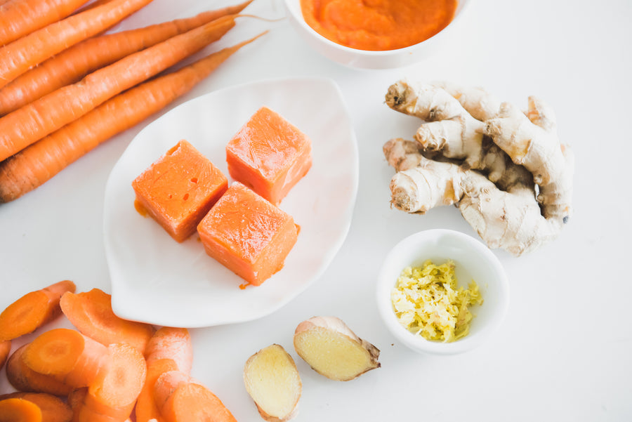 Carrot and ginger baby food