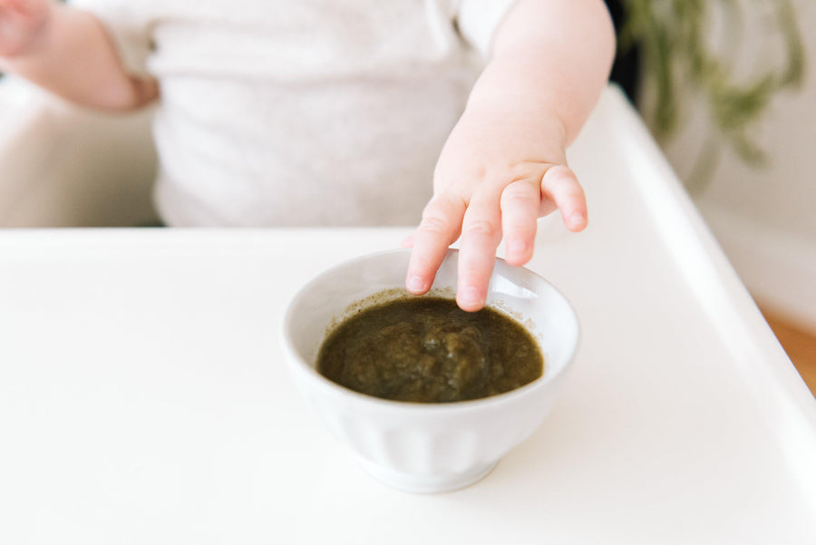 Pear and spinach baby food